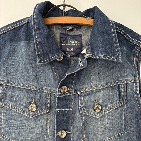 Bluenotes Denim Vest Women’s M Vintage Streetwear - Picture 2 of 10
